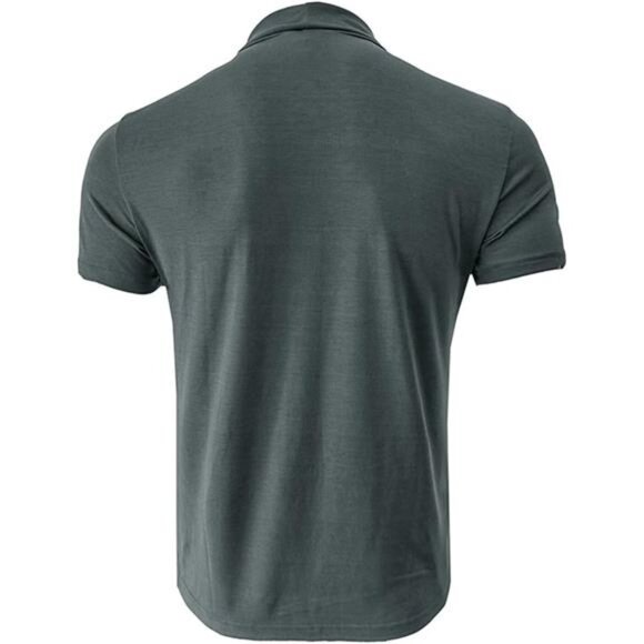 Men's Fashion Shirts Short Sleeve Mock Turtleneck T-Shirts Casual Undershirt - Picture 4 of 4
